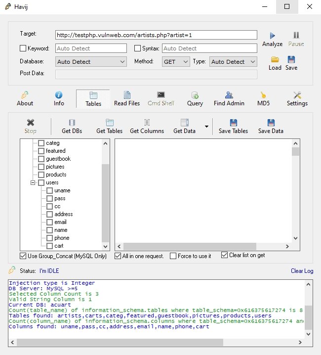 Patched] Havij 1.16 - Advanced SQL Injection Tool - Cracking.